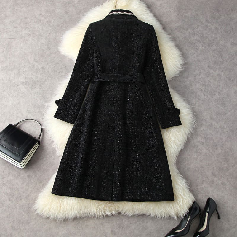 manteau femme noir chaud