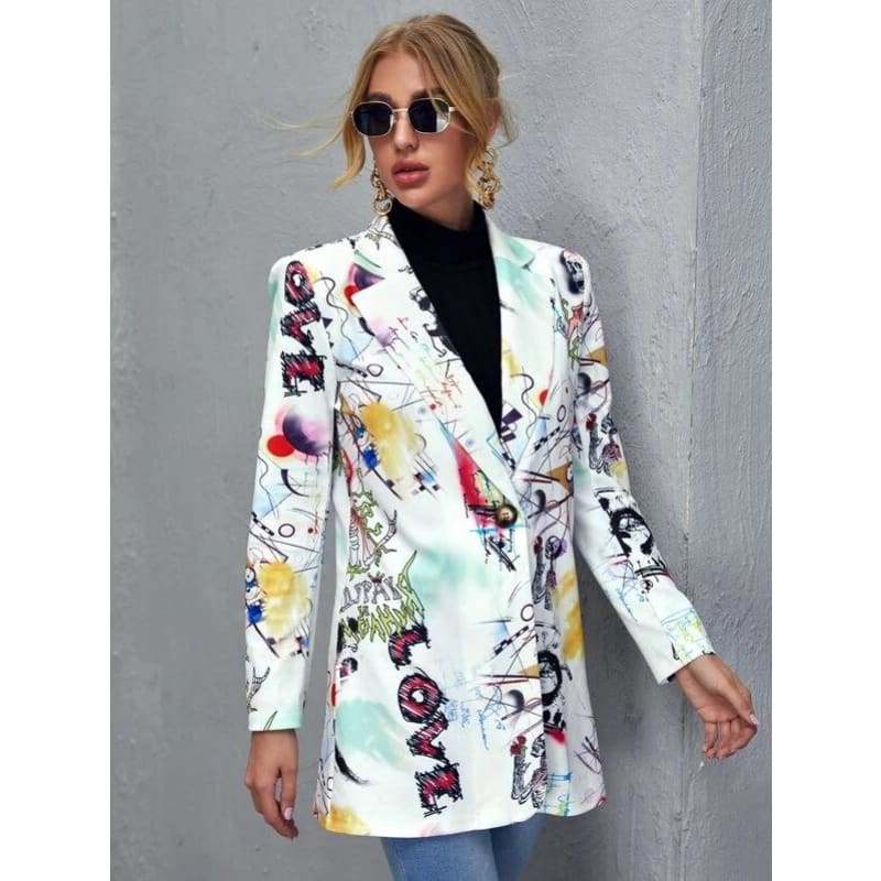 Blazer Long Oversize Femme Grandes Tailles – Élégant Chic Sportif Moderne, Idéal Mariage, Bureau Ou Décontracté