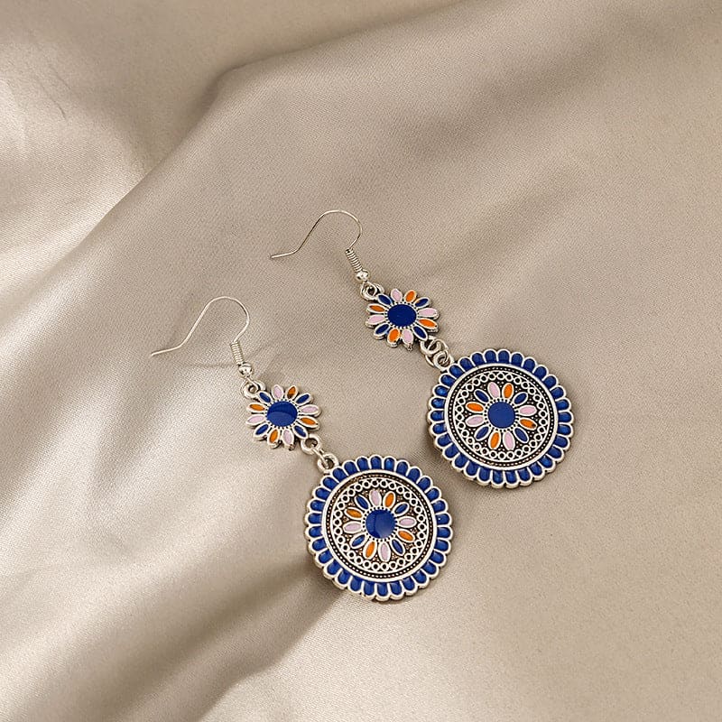 Boucles D'oreilles Pendantes Bohème Noir Et Doré Avec Perle - Dormeuses, Neuf Avec étiquettes
