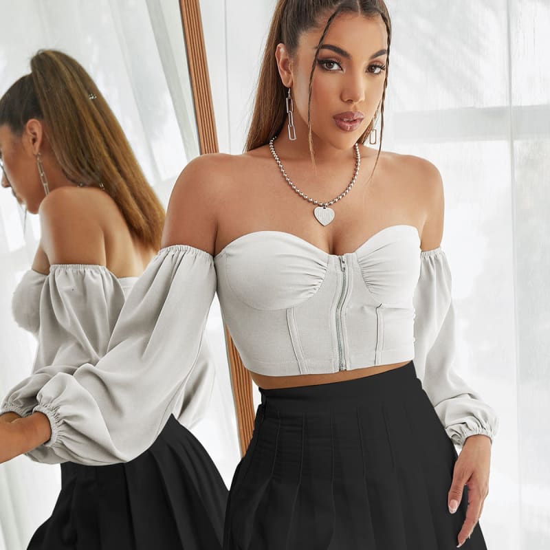 Crop top chic femme stylish party wear