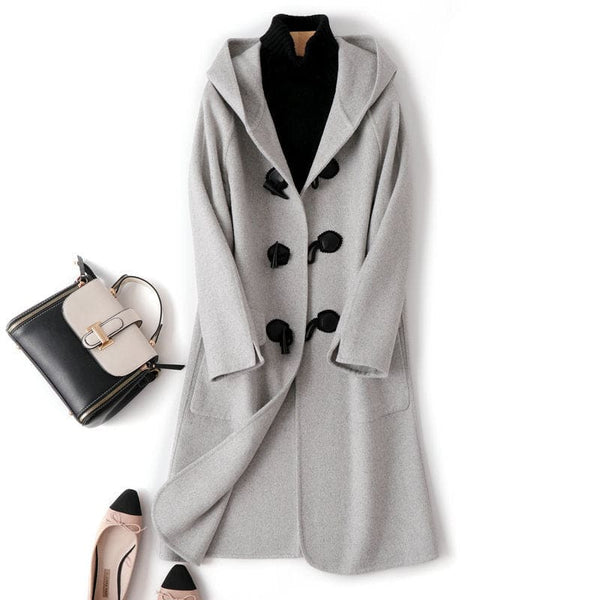manteau chic gris femme