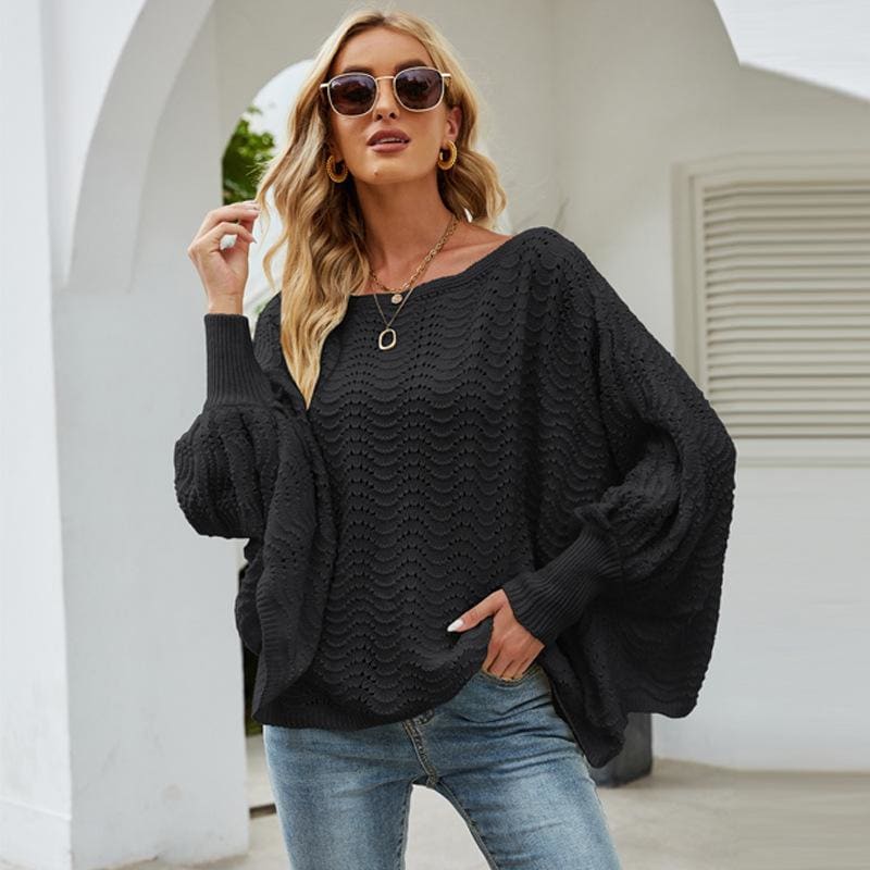 Pull Femme Léger Oversize Manches Longues - Cardigan Chic Pour Automne Et Sorties Décontractées