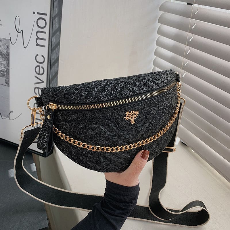 Sac Banane Italien Modamoda De T211 - Cuir Souple Medium Blanc - Petit Format Élégant
